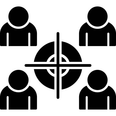 bir grup insan ikonu. Web için grup insan ikonlarının basit illüstrasyonu