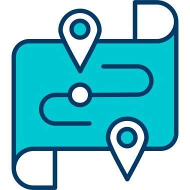 Harita konumu. Basit illüstrasyon