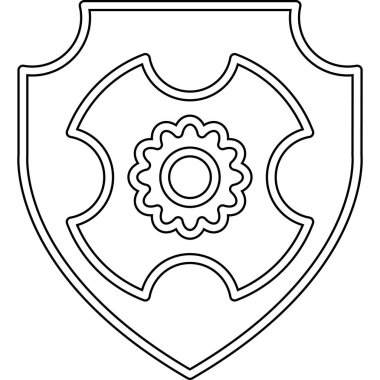 Kalkan koruma ikonu. vektör tasarımı