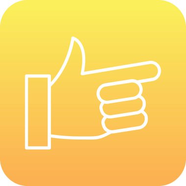 başparmak yukarıya. vektör çizim