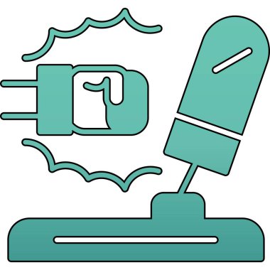 Bir dikiş makinesinin vektör illüstrasyonu