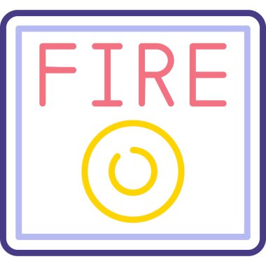 Yangın. Web simgesi basit illüstrasyon