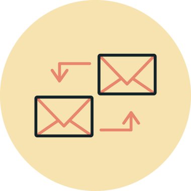 E- posta modern simgesinin vektör illüstrasyonu