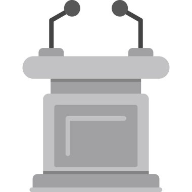 Podyum kaidesi ikonu. Web tasarımı için podyum stal podyum vektör simgesinin basit bir gösterimi