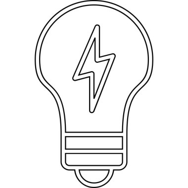 Şimşek sembollü elektrik ampulü