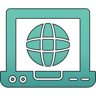 İnternet simgesi vektör illüstrasyonu