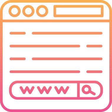 tarayıcı arama simgesi, vektör illüstrasyonu