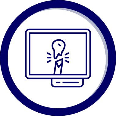 Bir dizüstü bilgisayar simgesinin vektör illüstrasyonu