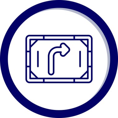 Yol işareti simgesinin vektör illüstrasyonu