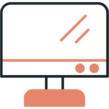 Televizyon. Web simgesi basit illüstrasyon