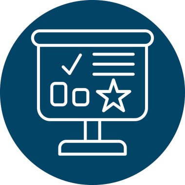 Kontrol listesi simgesinin vektör illüstrasyonu