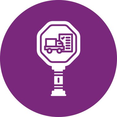 Bir kamyonun eşsiz vektör simgesi