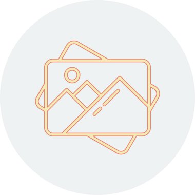 resim düz simgesi, vektör