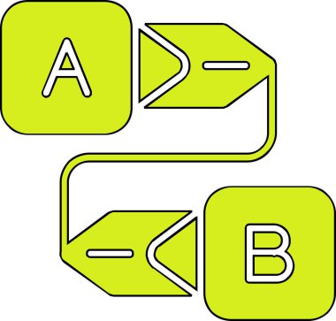 iki ok simgesi seti, basit biçim