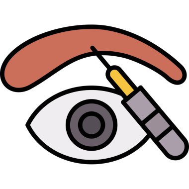 Göz simgesi vektör renk çizimi