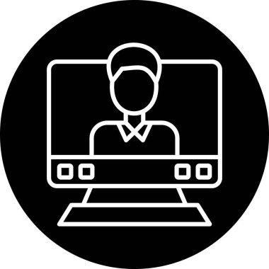 dizüstü bilgisayar ikonu vektör çizimi tasarımı