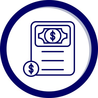 Dolar banknot ikonu. İnce çizgi tasarımı. vektör illüstrasyonu.