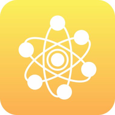 atom simgesi, vektör çizimi