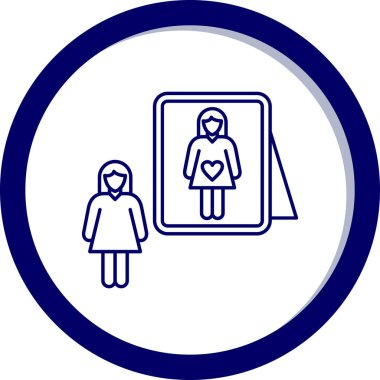 anne ve oğlu çerçeve vektör illüstrasyon tasarımı ile