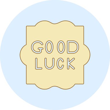 İyi şanslar vektör düz renk simgesi