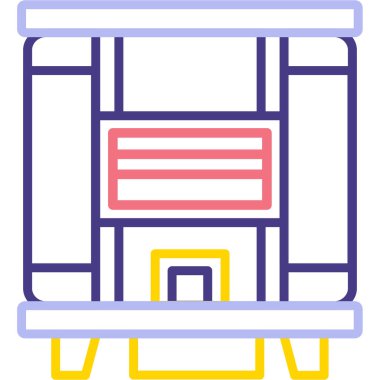 Bir binanın vektör illüstrasyonu