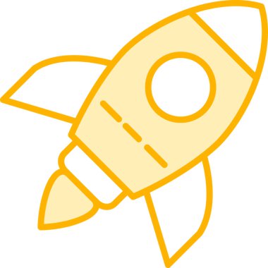 Roket ikonu. Vektör illüstrasyonu