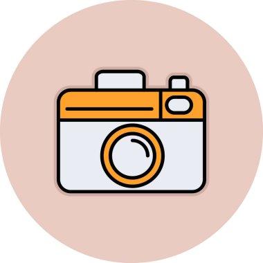 Kamera. Web simgesi basit illüstrasyon