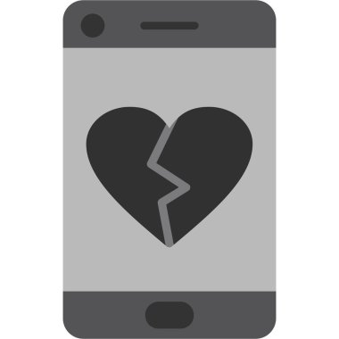 Bozuk telefon düz simgesi