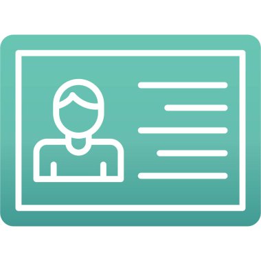 ID kart simgesi vektör illüstrasyonu