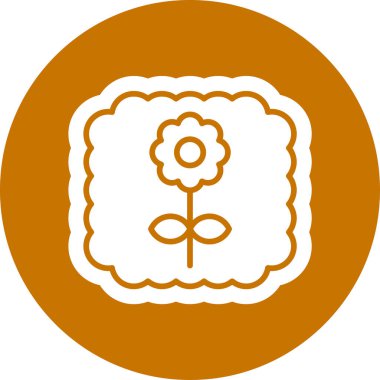 Çiçek. Web simgesi basit illüstrasyon