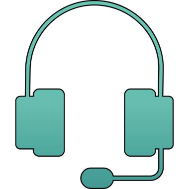 kulaklık simgesi vektör illüstrasyonu