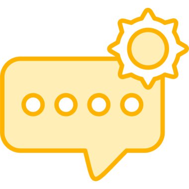 Sohbet simgesi, vektör illüstrasyonu beyaz arkaplanda izole edildi