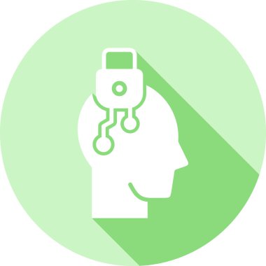 beyin modern ikon vektör illüstrasyonu