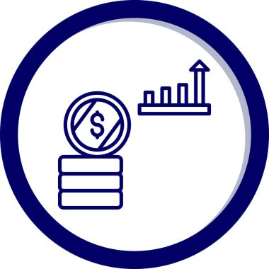 finansal rapor simgesi. Basit resimleme
