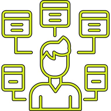 Müşteri hizmeti simgesi, vektör illüstrasyonu