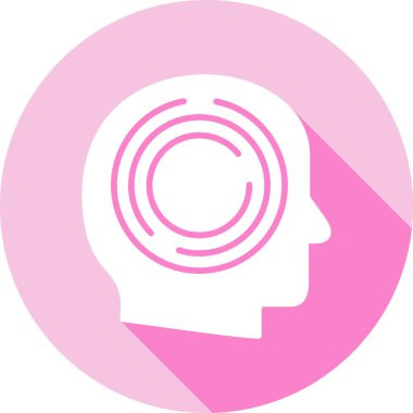 Beyin. Web simgesi basit illüstrasyon