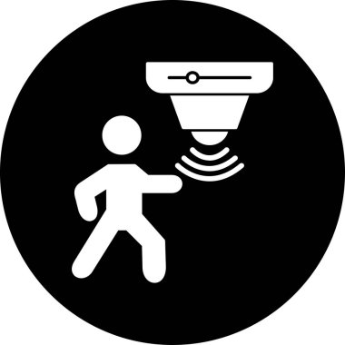 Vektör illüstrasyonu, CCTV kamera simgesi