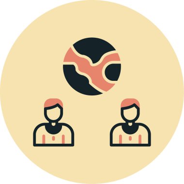 iş insanları düz vektör simgesi