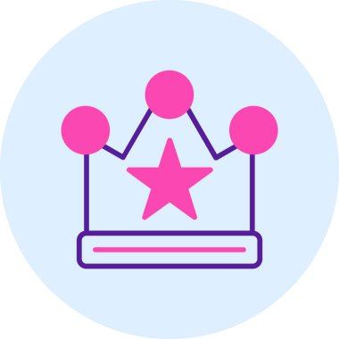 Taç. Web simgesi basit illüstrasyon