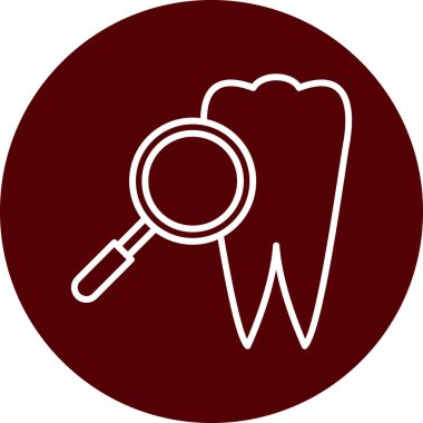 Moda tarzında izole edilmiş diş simgesi