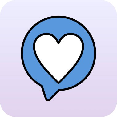 vektör kalp simgesi, illüstrasyon