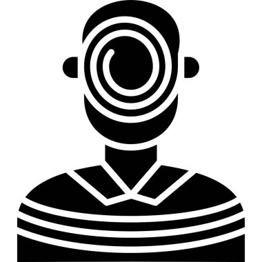 Maske simgesi olan adam, basit stil