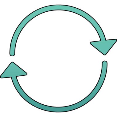 Mavi ve yeşil dairenin vektör çizimi