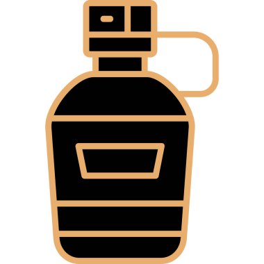 Şişe simgesi. Ağ için sıvı vektör simgelerinin basit çizimi