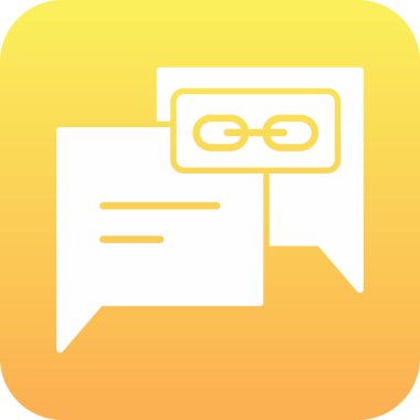 Bir simge ve sohbet baloncuğunun gösterimi