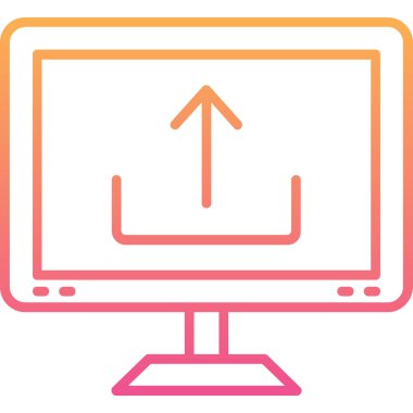 Bilgisayar simgesinin vektör illüstrasyonu