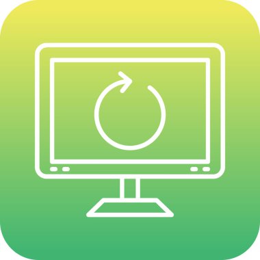 vektör lcd simgesi illüstrasyonu