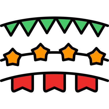 karnaval çelenk vektör simgesi