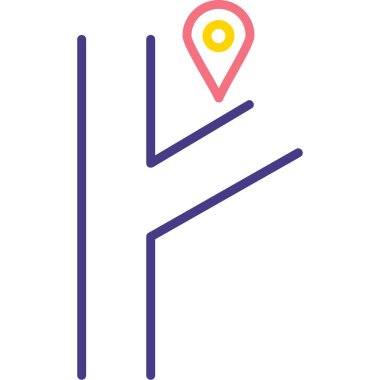 harita konumu simgesi vektör çizimi grafik tasarımı