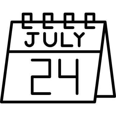 Takvim Temmuz simge vektörü